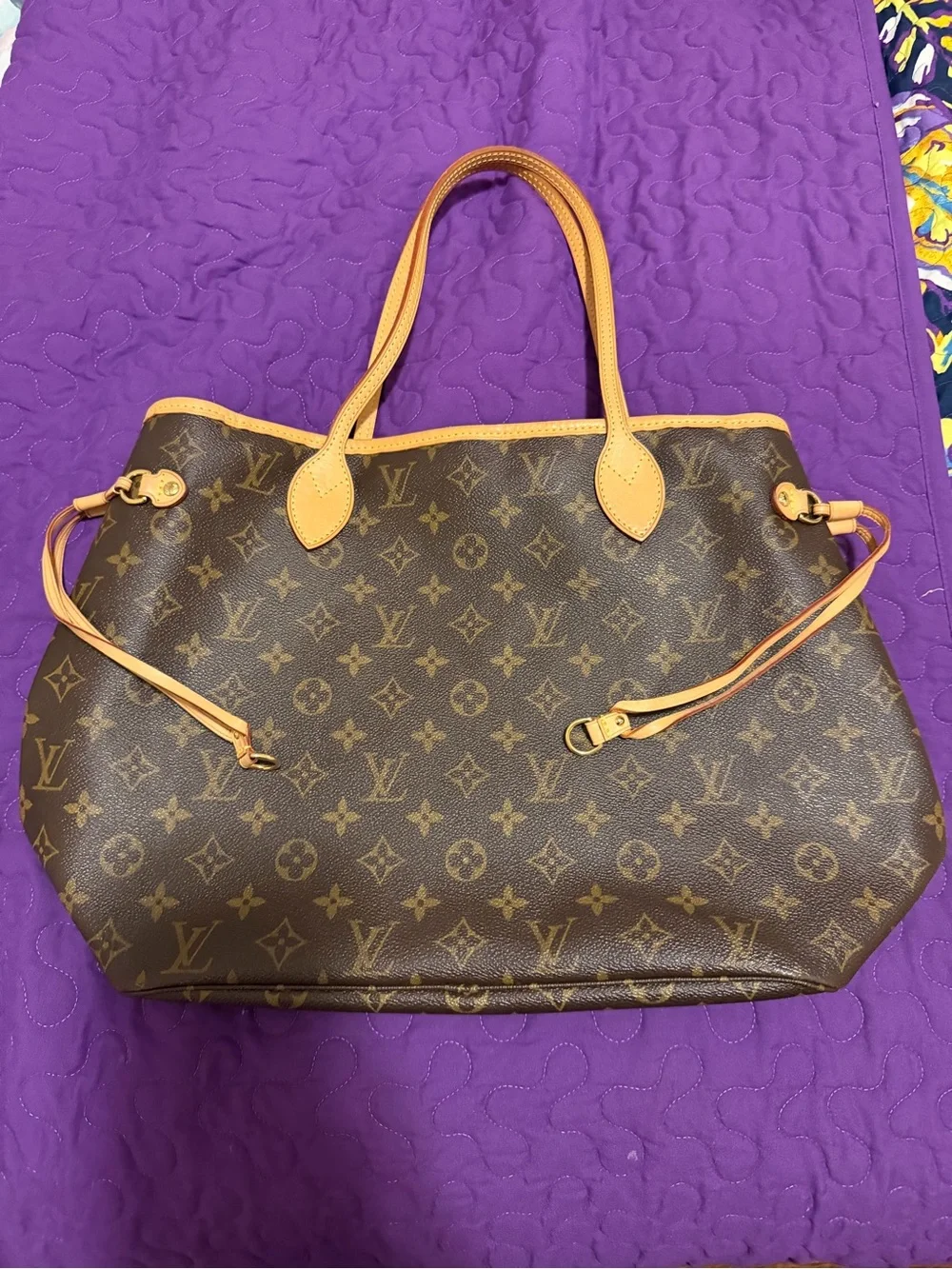 Louis Vuitton Monogram Canvas Tote with Natural Vachetta Trim